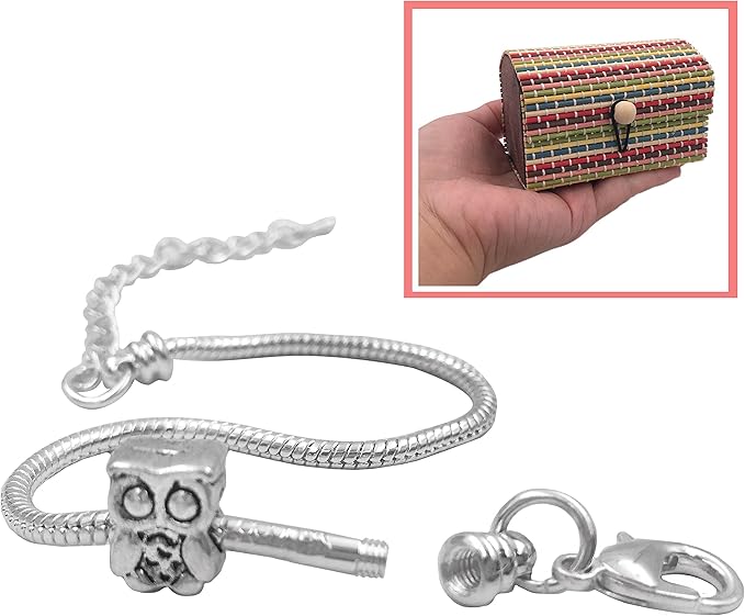 justBe Charm Bracelet Making Kit DIY Craft Jewelry Gift Set for Kids Girls Teens