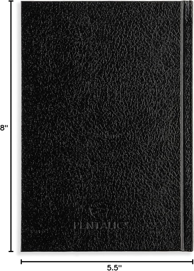 Pentalic - 5.5"x 8" Hardbound Sketchbook, 110 Sheets, Black