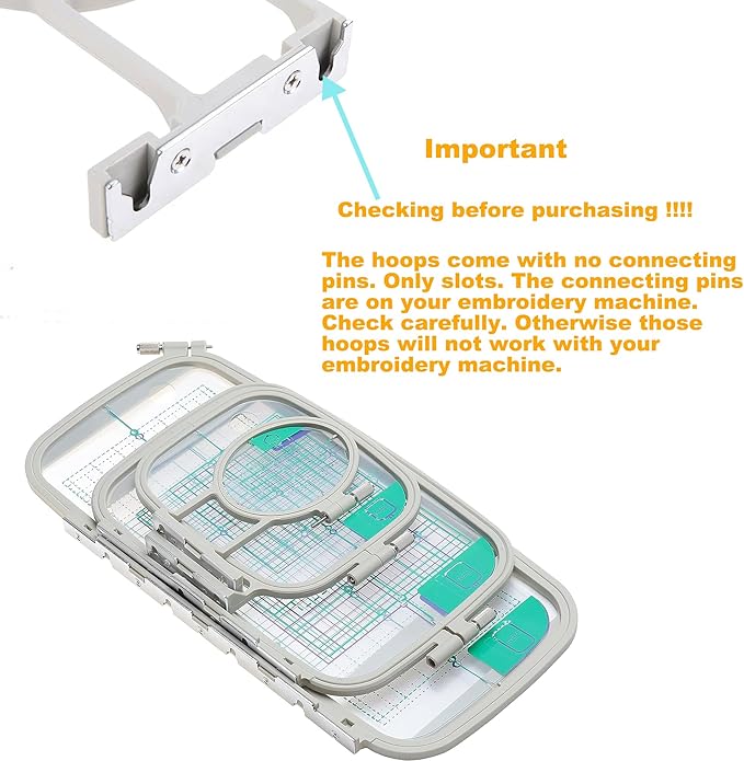 new brothread embroidery machine hoop 4 in 1 set(sa442+sa443+sa444+sa445) compatible with brother pe900 se2000 pe800 se1900 se1950 pe780d 770 700 750d se1800 innovis1250d babylock accord emore ellure