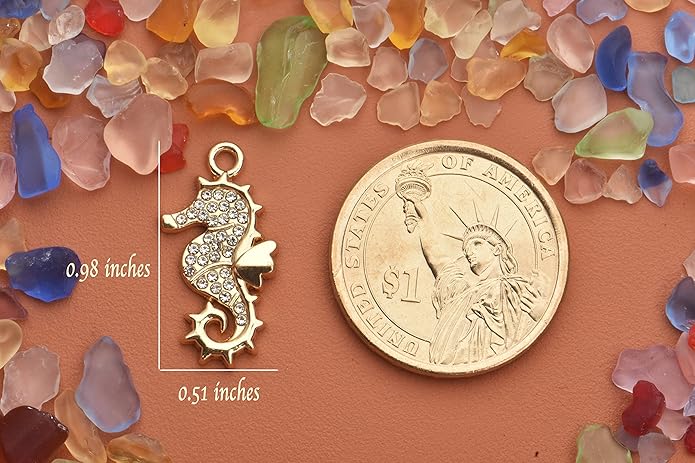 Pack of 20 Rhinestone Charms Gold Plated Pendants Pave Crystal Accessories for Necklace Bracelet Jewelry Making DIY Crafting