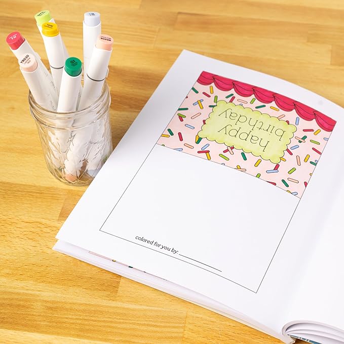 Elyse Breanne Design, Sincerely Yours Coloring Book, 20 Color-in Cards and Envelopes for Every Occasion