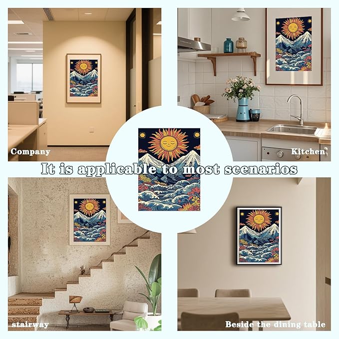 DOTZSO Abstract Diamond Painting Kits for Adults, Easy DIY 5D Round Full Drill Diamond Art kit Diamond Dot Crystal Gem Art and Craft for Beginners Home Wall Decor 12x16 Inches