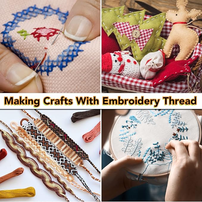 lovimag embroidery thread floss 60 colors skeins friendship bracelet string making bracelets cross stitch kit supplies thin yarn sewing patterns cotton strings crochet braces wrap rainbow crafts