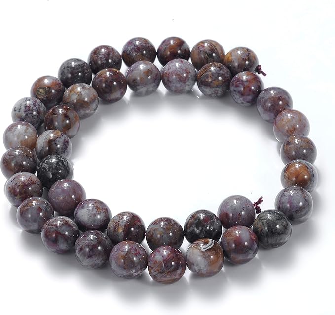 10mm Natural Pietersite Gemstone Round Loose Beads Crystal Stone Bracelet Necklace Accessories Crafts for Jewelry Making DIY,1 Strand 15"