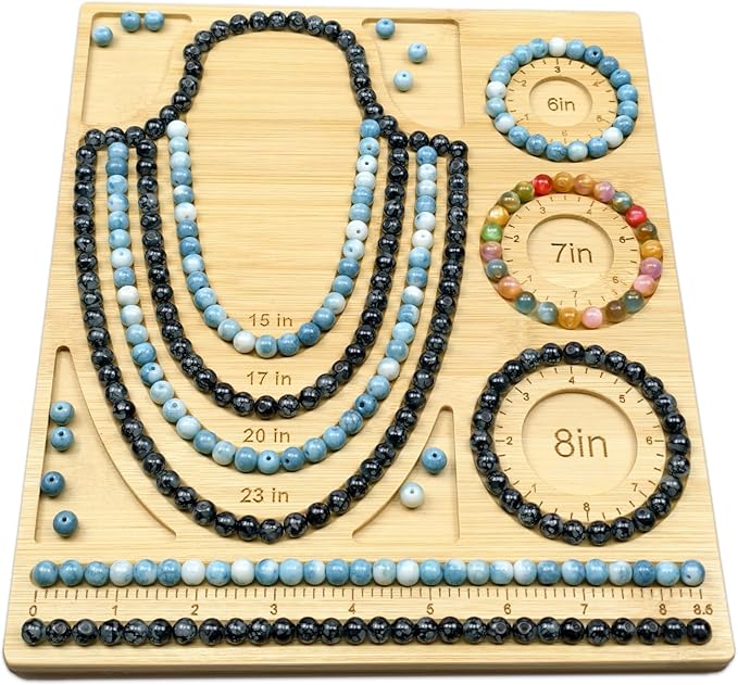 Petoysoso Bead Boards for Jewelry Making, Bamboo Beading Tray Design Mat for Necklace & Bracelet,Jewelry Making Supplies,Beading Supplies