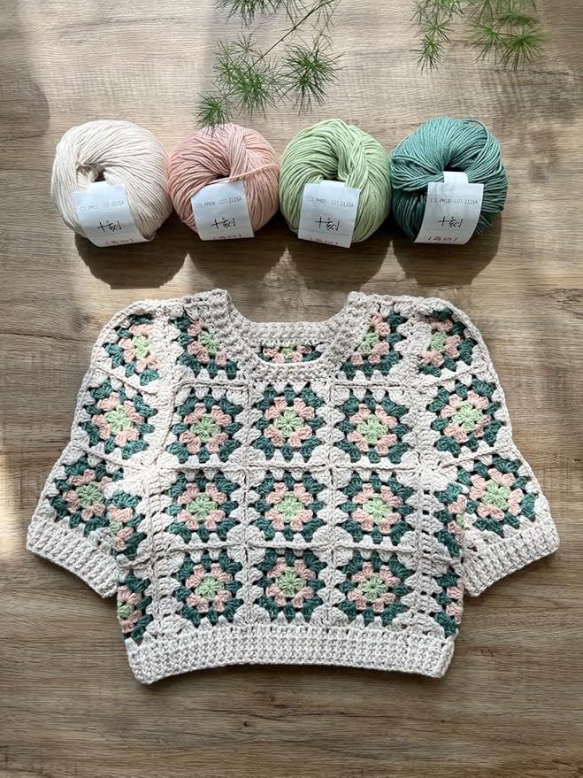 Fine Weight Knitted and Crocheted Cotton Yarn, 100% Long Staple Cotton Yarn, Baby Sports, 2 Packages of 100g/3.52oz (Per Skein 50g/162yards)-Jungle Green
