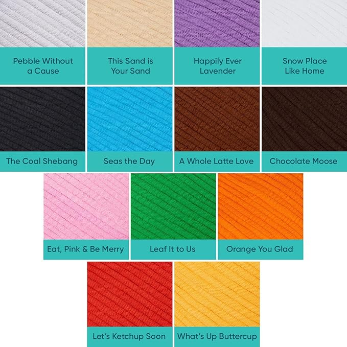 Woobles Easy Peasy Yarn for Beginners - Crochet & Knitting Yarn with Easy-to-See Stitches - Medium #4 Worsted Cotton-Nylon Blend