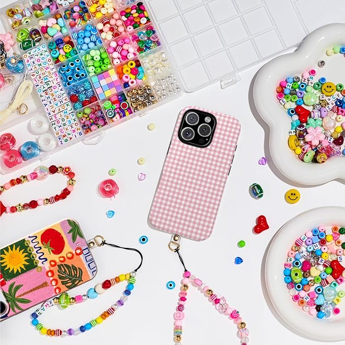 HolidayQbee Bead Bracelet Making Kit-657PCS Beads for Friendship Bracelet Making Kit Multicolor Bead Letter Alphabet Stars Heart Pony Beads for DIY Necklace Phone Charm Jewelry Accessories