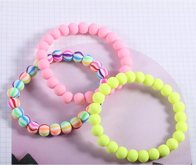 200Pcs Dark Green Clay Beads for Bracelets Making, 8mm Round Beads for DIY Necklace Earring Making Kit