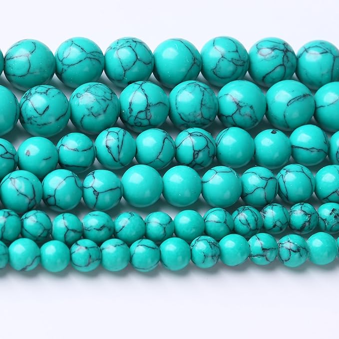 35PCS 10MM Turquoise Stone Bead Gemstone Round Crystal Jewelry Making DIY Bracelet Necklace Jewelry Making