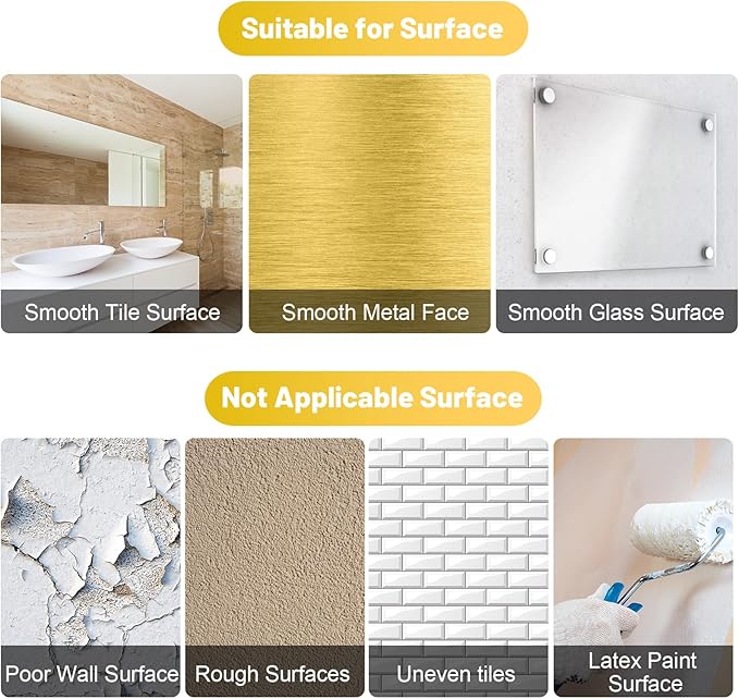 Zonon 3 Sizes Spark Gold Self Adhesive Polyester Film Tape Washi Tape for Car Furniture Graphic Arts Walls Decor, 55 yds (5/10/15mm)