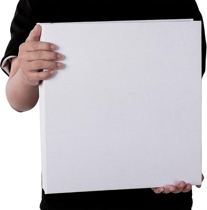 Large Photo Album Self Adhesive 4x6 5x7 3x5 8.5x11 Scrapbook Magnetic Album DIY Scrap Book Length 13 x Width 12.8 (Inches) 120 Sticky Pages Linen Cover DIY Photo Album (White)
