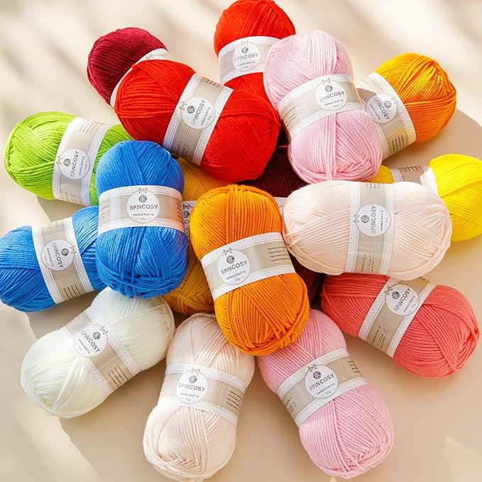 2 Pcs Crochet Yarn, Feels Soft 280 Yards Assorted Colors 4ply Acrylic Yarn,Yarn for Crochet & Hand Knitting (Navyblue)