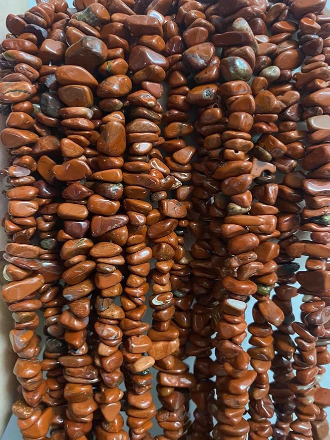 5-8mm Natural Red Jasper Gemstone Chips Beads Healing Crystals Waist Bracelets Necklace Kit Irregular Stone DIY Crafts Design Jewelry Making