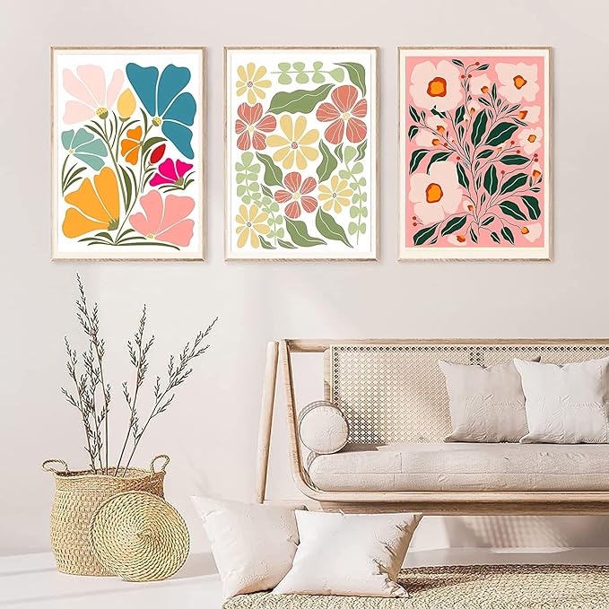 EIBEILI 6 Pack Adult Diamond Painting Set - Flowers Diamond Painting Set, 5D Diamond Painting, DIY Full Diamond Painting Gemstone Craft 11.8x15.7 inches