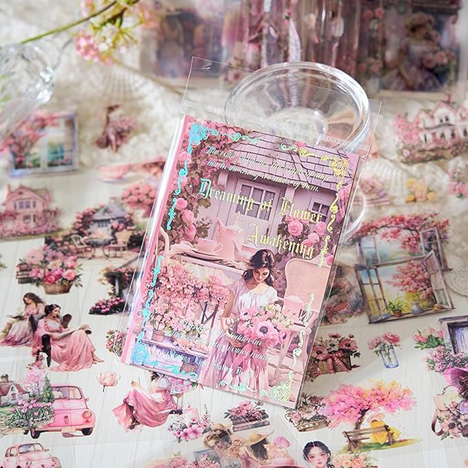 Uideyvi Dream Theme Sticker Scrapbooking Supplies for Junk Journal, 20 Sheets PET Stickers(TZ-001-007)