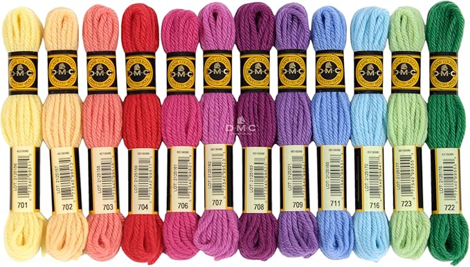 DMC Tapestry Wool - The Tropical Collection - 12 Count - 8.7 Yards Skeins