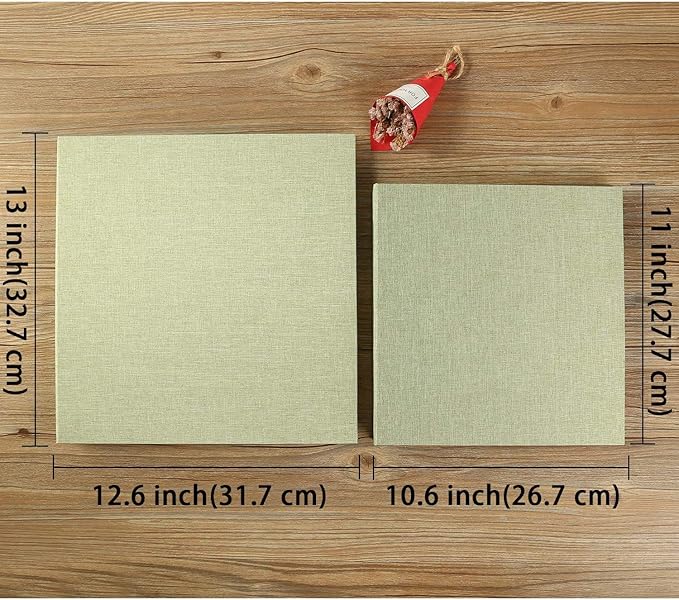 Vienrose Large Photo Album Self Adhesive for 4x6 5x7 8x10 Pictures Scrapbook Album DIY Scrap Book 40 Sticky Pages with A Metallic Pen Grassgreen