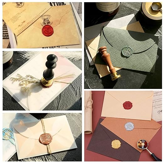 1456Pcs Sealing Wax Beads Kit, Letter Wax Seal Stamp, 56 Colors