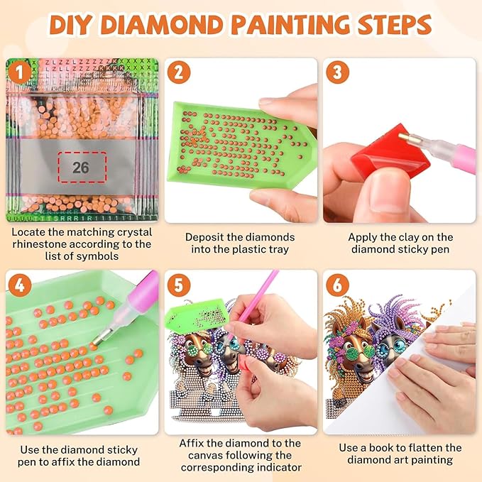 Masendp 3-Horse Diamond Painting Double-Sided Wall Hanging Set, DIY Irregular Shaped Rhinestone Window Decoration Set, Suitable for Home and Garden Wall Decoration Gifts