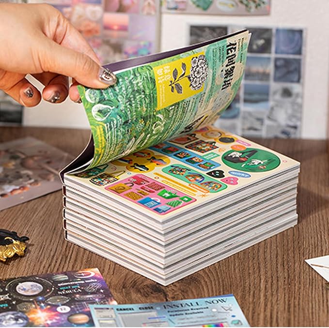 1600+ Pcs Vintage Sticker Books for Scrapbook Supplies & Junk Journal Supplies - Retro Y2K Stickers (Glossy/Matte/Textured) | Ephemera, Journal Supplies, Craft Embellishments