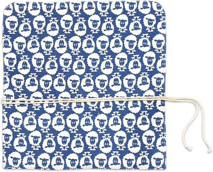 Teamoy Knitting Needles Holder Case(up to 14 Inches), Rolling Organizer for Straight and Circular Knitting Needles, Crochet Hooks and Accessories, Sheep - NO Accessories Included