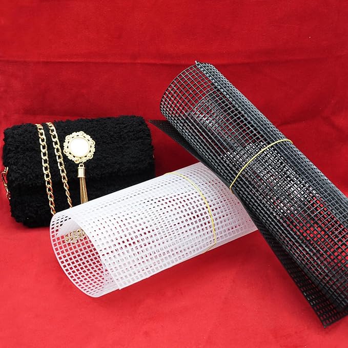 Allazone 3 PCS Plastic Canvas, 19.3 x 13 Inch Plastic Mesh Sheet for Cross Stitch, Embroidery, Knit Crochet Projects