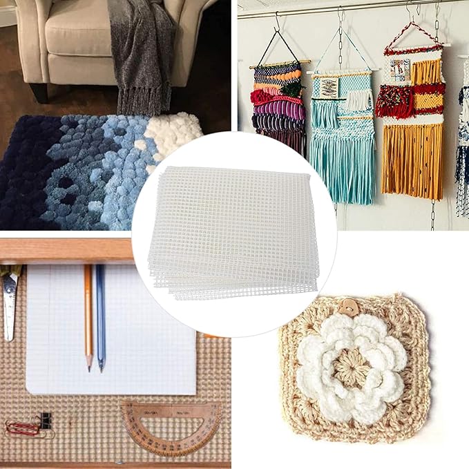 ARTIBETTER Blank Rug Hooking Mesh Canvas: Latch Hook Rug Canvas Rug Mesh Canvas Latch Hook Tool for DIY Latch Hook Rug Tapestry Canvas, 58 x 39 Inches