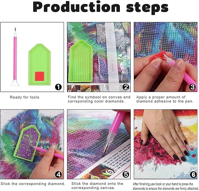 AIBOERL Tabletop Ornament DIY Diamonds Art Painting kit,Landscape Art Desktop Diamonds Painting Kit for Adult, Acrylic Diamonds Painting Board Kit Ornament, Special Crystal Diamond