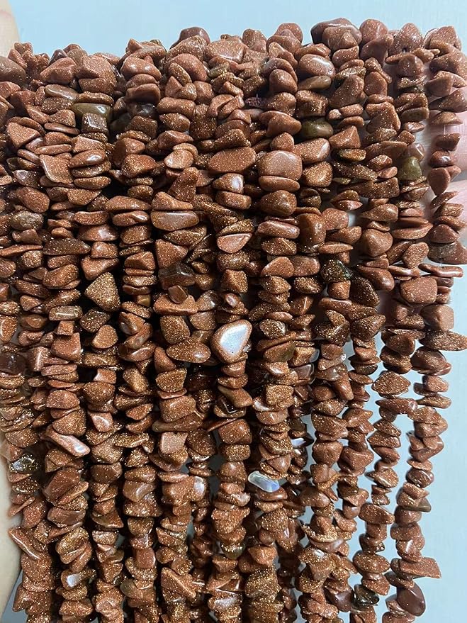 7-8mm Natural Gold Sandstone Gemstone Chips Beads Healing Crystals Waist Bracelets Necklace Kit Irregular Stone DIY Crafts Design Jewelry Making