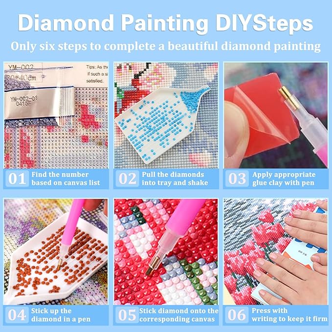Reivworl Tree Diamond Art Kits for Adults, Glass Style Diamond Painting Kits, Gem Art Kit for Gifts and Home Interior Decor 12x16 Inch