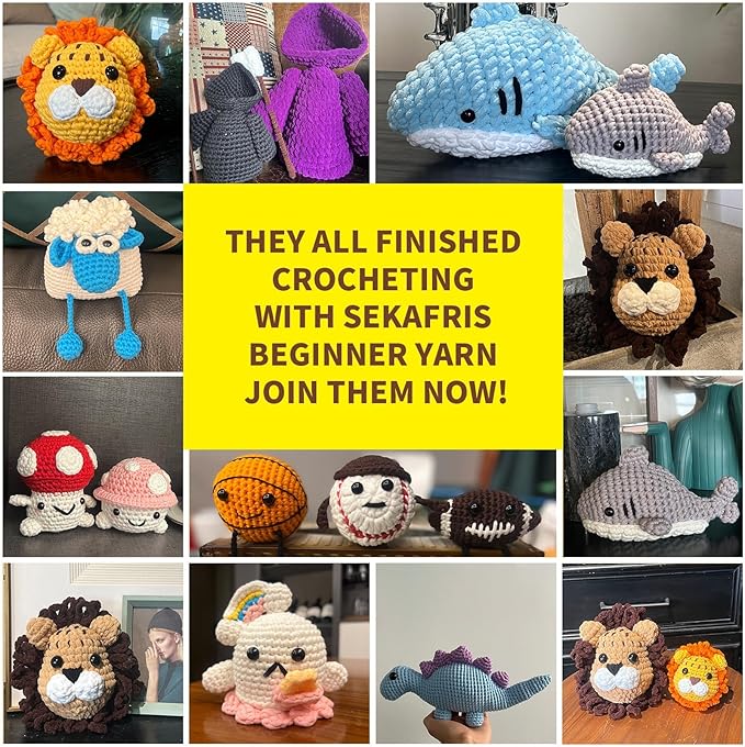 Crochet Yarn with Cotton Yarn for Crocheting - Crochet Knitting Yarns for Beginners with Easy-to-See Stitches - Yarn for Crocheting - Parfait Chunky Yarns -Cotton-Nylon Blend (A6)