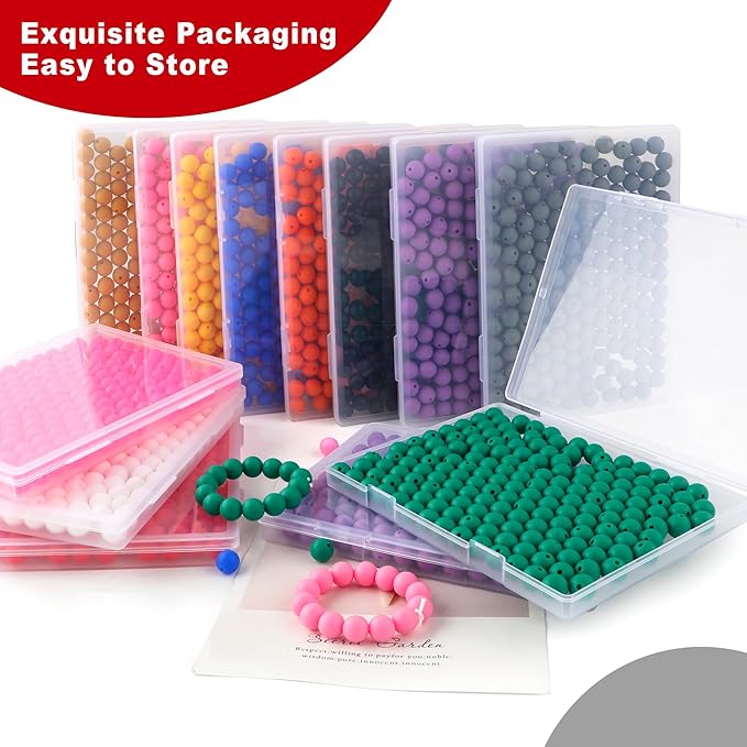 160Pcs 12mm Silicone Beads for Keychain Making Bracelet Necklace, Bulk Round Silicone Beads for Pens(Scarlet Red)