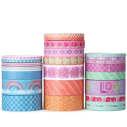 Mr. Pen- Washi Tape Set, 21 Rolls, Assorted Sizes, Pastel Bliss, Washi Tape for Journaling