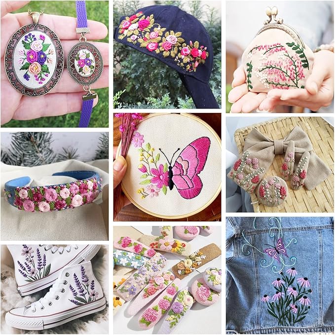 FASHEWELRY 10 Skeins Embroidery Floss Thread 0.5mm Dyed Cross Stitch Floss 6-Ply Friendship Bracelet String for Jewelry Making Bracelets Sewing Knitting Stitching Craft DIY (Tomato)