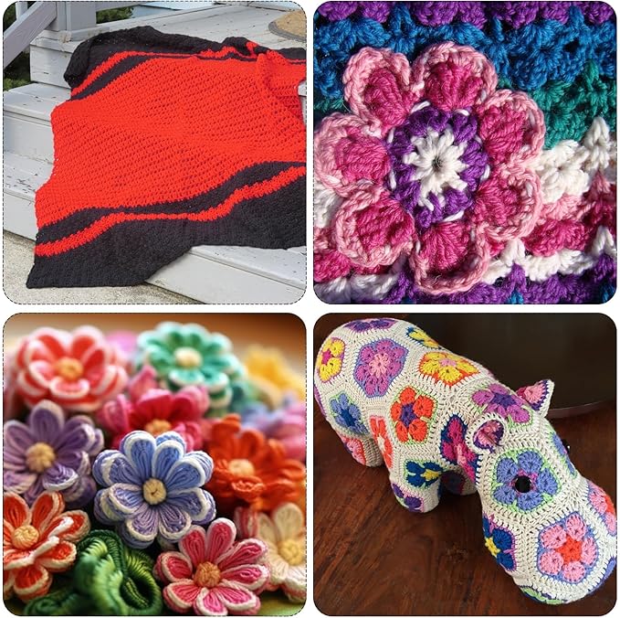 PATIKIL 10 Rolls Latch Hook Yarn, Precut Rug Making Kit for Adults Beginners, Crochet Bundles for Tapestry DIY Craft, Dark Orange