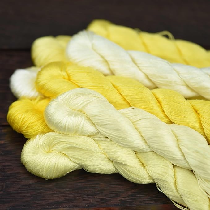 Natural 100% Silk Thread, Handmade Embroidery Thread Silk Floss 8 Colors 110m Each (75)