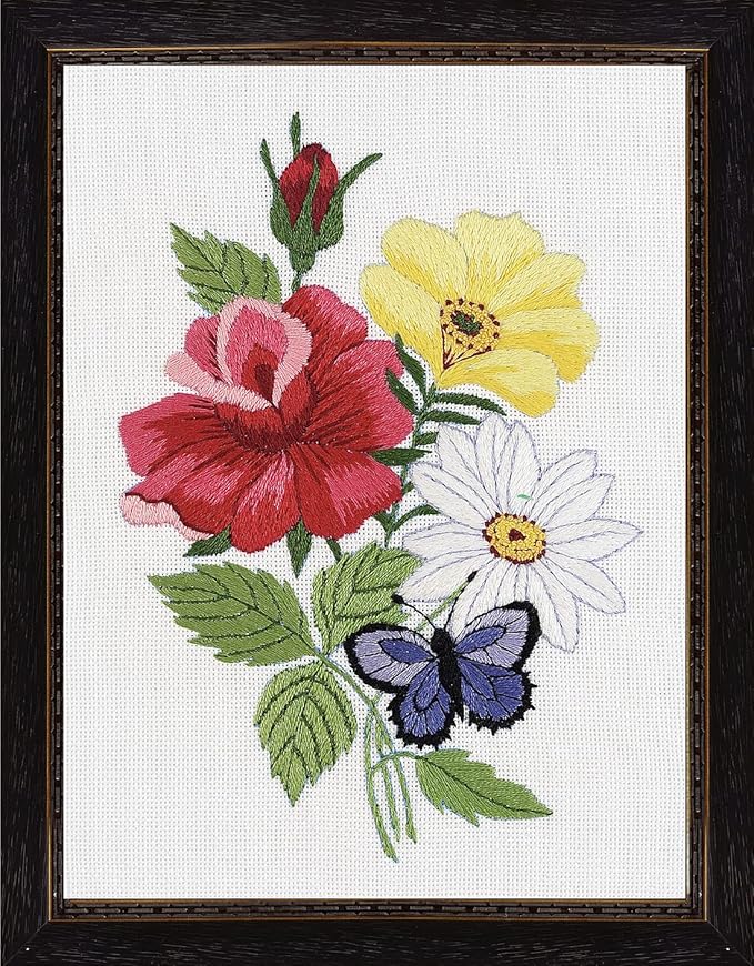 Butterfly Floral Embroidery Kit