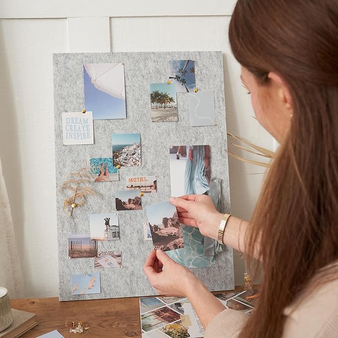 Inspirational Vision Board Kit – Complete Set with Vision Board Book & Felt Board, Motivational Pictures & Quotes to Map Your Goals & Dreams - The Perfect Supplies to Visualize Goal Setting & Success
