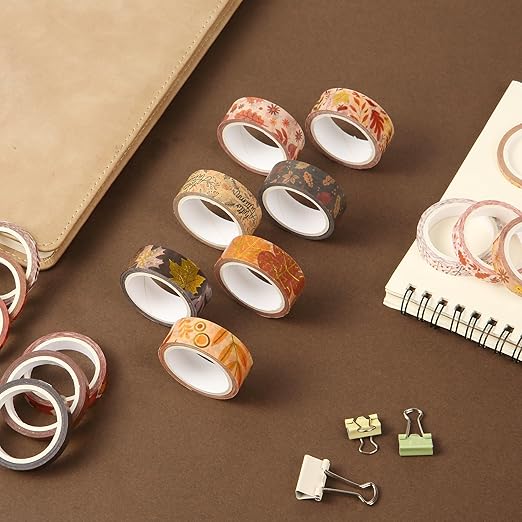Mr. Pen- Washi Tape Set, 21 Rolls, Autumn Leaves, Decorative Tape, Washi Tapes, Scrapbook Tape, Scrapbook Washi Tape for Journaling, Craft Tape