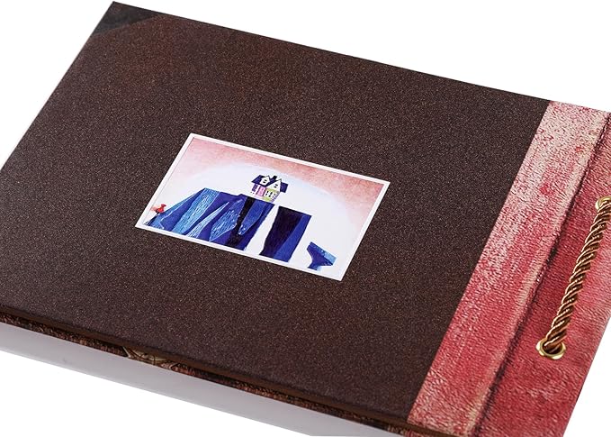 Our Adventure Book Scrapbook Photo Album Travel Journal Book,Retro Style Embossed Cover,Photo Book Kit,Memory Book,Travel Diary