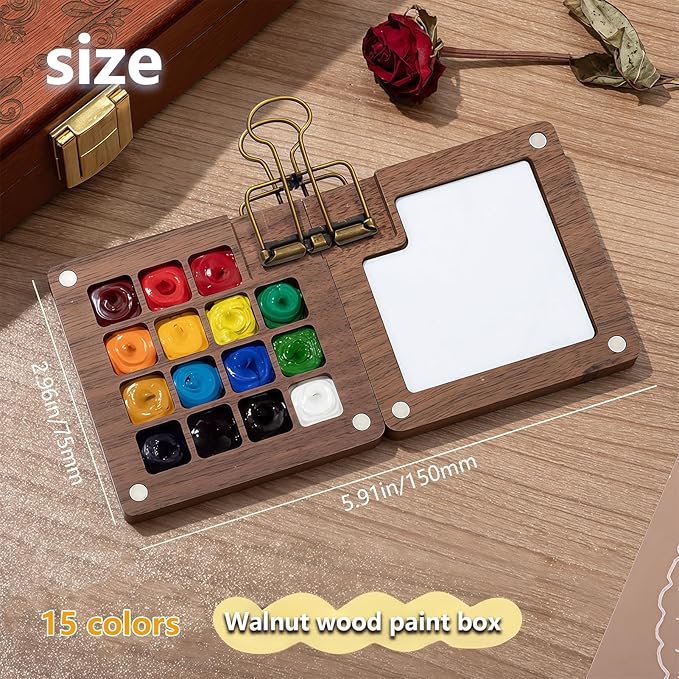 EVOCKAY Mini Watercolor Paint Set Portable Watercolor Kit for Adults Travel Watercolors Paint with Sketchbook Mixing Palette and Drawing Pad Perfect for On The Go Creativity and Art Exploration