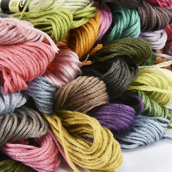 Friendship Bracelet String 50 Skeins Rainbow Color Embroidery Floss Cross Stitch Embroidery Thread Cotton Floss Bracelet Yarn, Craft Floss