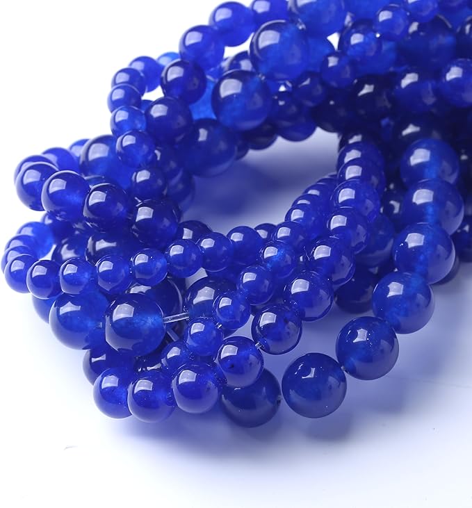 Mysterious Blue Chalcedony Stone Beads for Jewelry Making DIY Bracelet Necklace Jewelry Making 1 Strand 15.5inch 35PCS 10MM