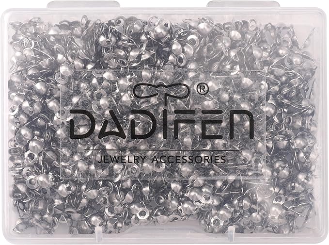 304 Stainless Steel End Caps 3.2x6.3mm 500pcs Knot Covers for Jewelry DIY Making and Repairing