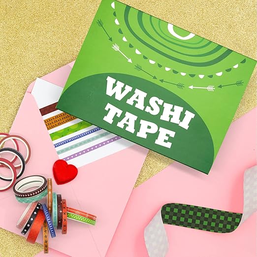 60 Rolls Washi Tape Set - Decorative Adhesive Masking Tape for Scrapbooking Supplies,DIY Crafts,Bullet Journals,Gift Wrapping,Party Decorations and Planners,Each Roll 5.4yd Total 328yd