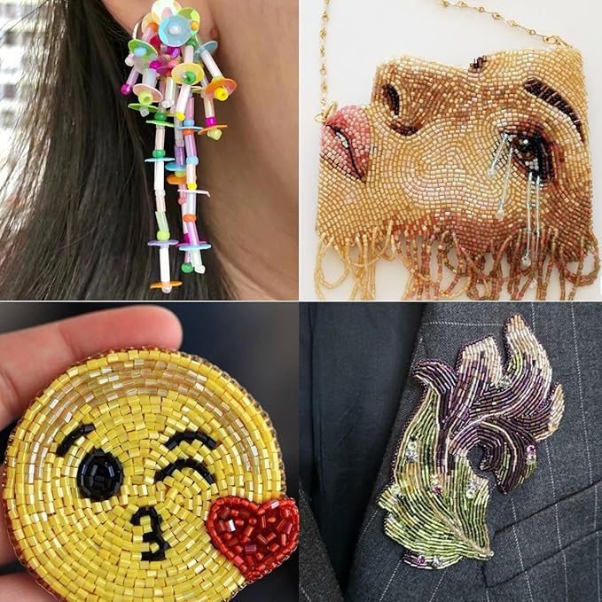 Tube Seed Beads Crafts Glass Bugle Beads Small Craft 3mm with for Jewelry Making Embroidery Decoration (28 Colors, 16800pcs)