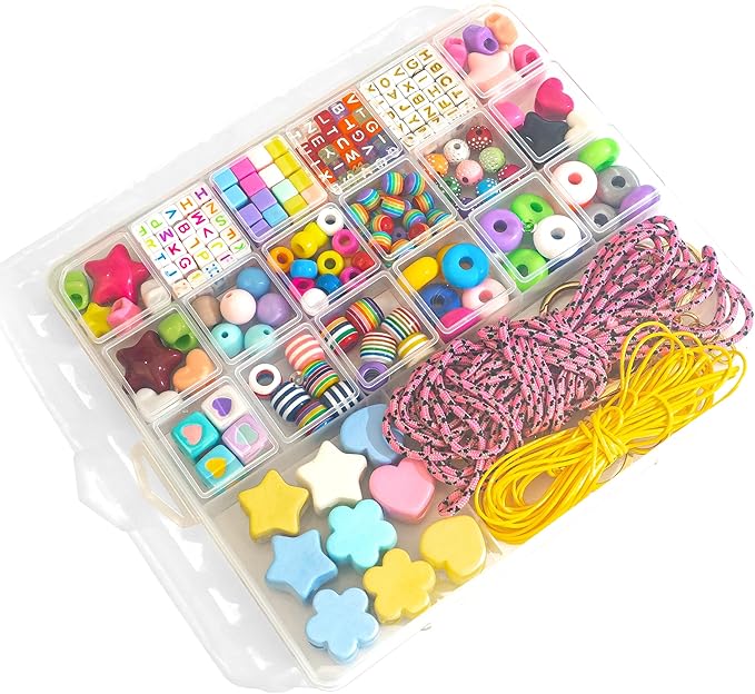328 PCS Bead Bag Charm Kit for Girls, 40pcs Big Chunky A-Z Keychain Making Kit with Colorful Heart Star Flower Letter Bag Beads DIY Key Chain Charm Supplies for Women and Boys