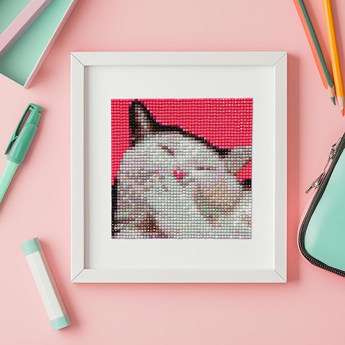 LuwoArte 12 Pack Diamond Painting Kits for Adults –Featuring Funny Meme Cats Designs 2.0 –Full Drill DIY Paint Gem Art for Adults–Brilliant 5D Diamond Painting Kit–Relaxing Craft for Home Wall Décor