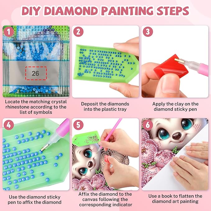 Bowetile Hedgehog Diamond Art Hanging Kits for Adults, Diamond Art Suncatchers Flowers, 5D Special Shape Diamond Painting Pendant Window Ornament Valentine's Day Gifts for Home Wall Decor